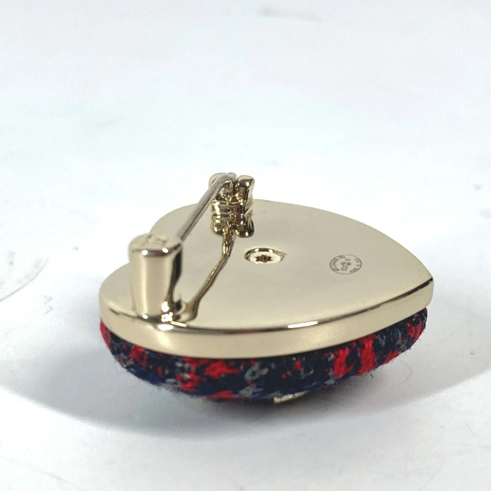 Chanel Red Logo Brooch View 3
